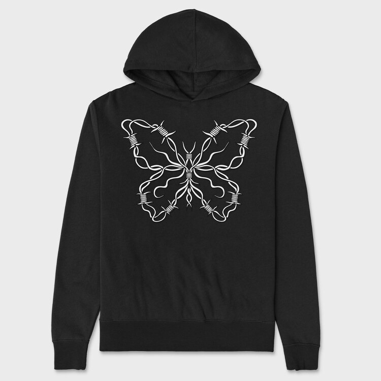 Barbered Wire Butterfly, Унисекс Мъжко Суичър