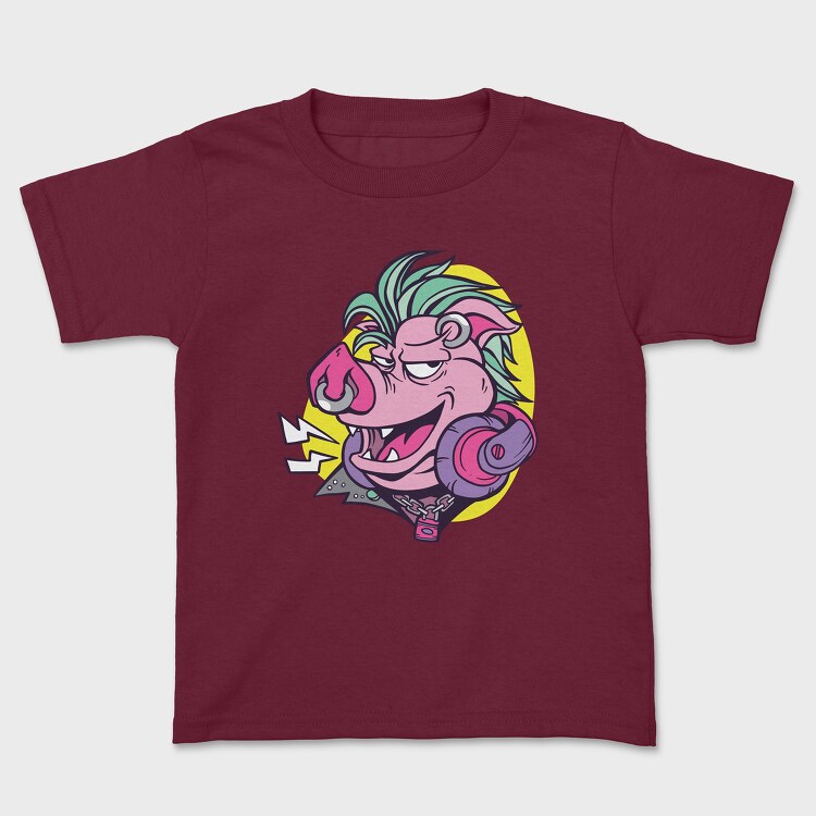 Punk Pig Face, Kids' T-Shirt