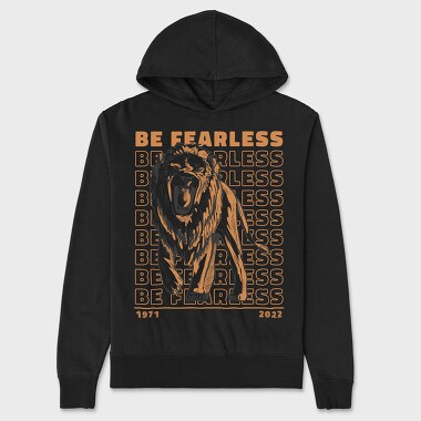 Be Fearless Lion, Unisex Men's Hoodie