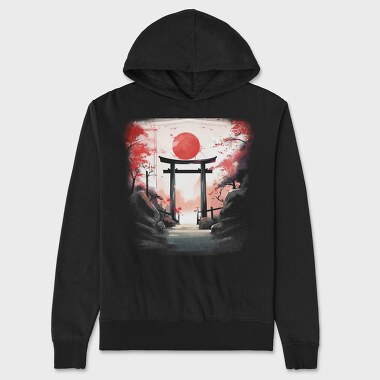 Унисекс Мъжко Суичър, Japanese Gate Moon