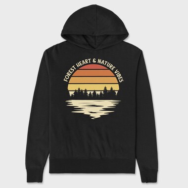 Forest Heart and Nature Vibes, Unisex Men's Hoodie