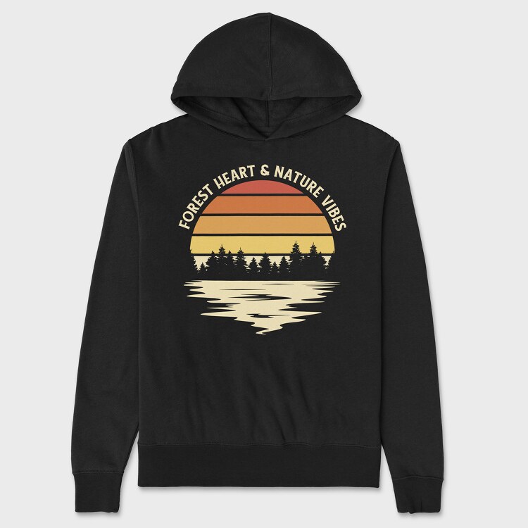 Forest Heart and Nature Vibes, Unisex Men's Hoodie