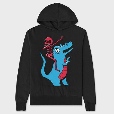 Skeleton Dab Ridinf Trex, Unisex Men's Hoodie