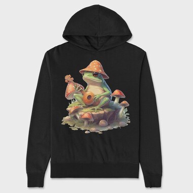 Frog Banjo Mushrooms, Унисекс Мъжко Суичър