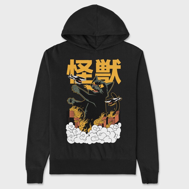 Kaiju Cat, Unisex Men's Hoodie
