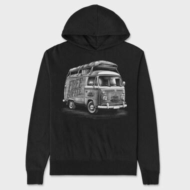 Van Free Coffee, Unisex Men's Hoodie