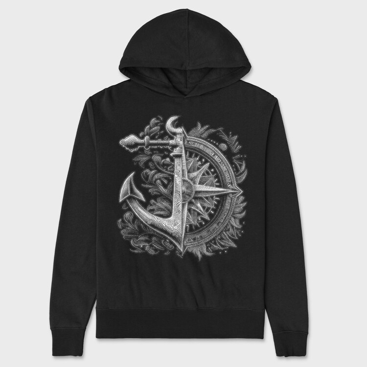 Compass Anchor, Унисекс Мъжко Суичър
