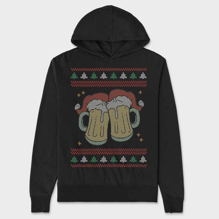 Beer Ugly Sweater, Unisex Men's Hoodie