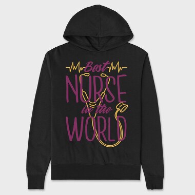 Best Nurse in the World, Unisex Men's Hoodie