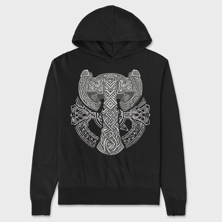 Viking Hammer Runes, Унисекс Мъжко Суичър