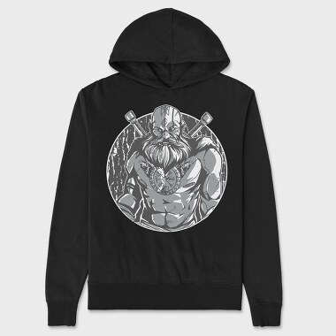 Viking Tattoo Crows, Unisex Men's Hoodie