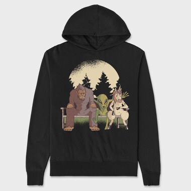Bigfoot Alien Unicorn, Унисекс Мъжко Суичър