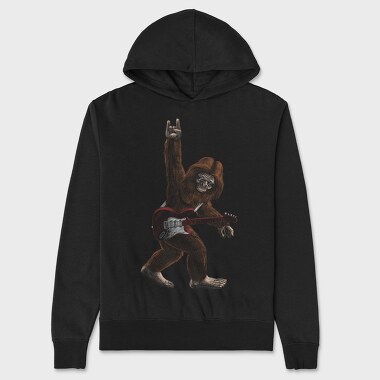 Bigfoot Electric Guitar, Unisex Men's Hoodie