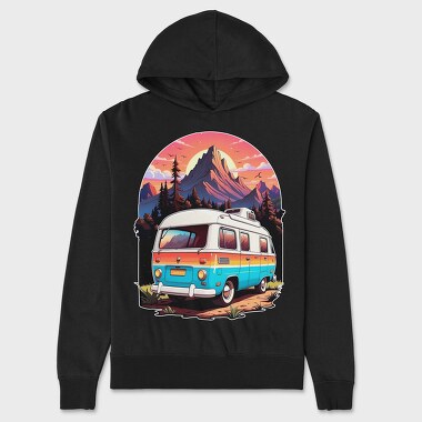 Vintage Bus, Unisex Men's Hoodie