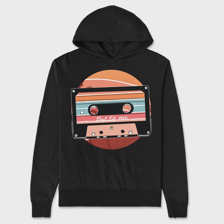 Vintage Cassette Design, Унисекс Мъжко Суичър