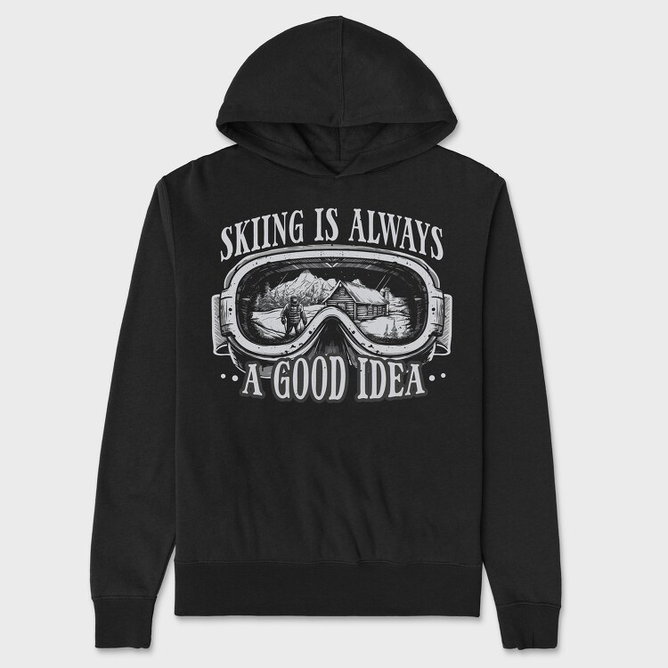 Ski Goggles Mountains, Unisex Men's Hoodie