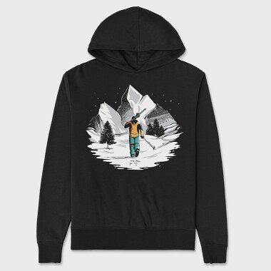 Skiing Mountain Engineering, Unisex Men's Hoodie