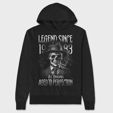 Skull Aged Monochrome, Unisex Men's Hoodie