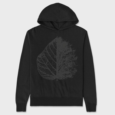 Leave Skeleton and Bare Tree, Unisex Men's Hoodie