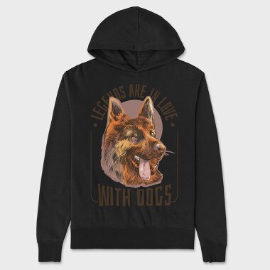 Legend Are in Love With Dogs, Unisex Men's Hoodie