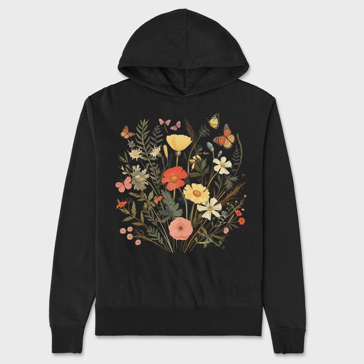 Vintage Wildflowers, Унисекс Мъжко Суичър