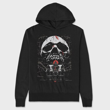 Skull Haunted House, Унисекс Мъжко Суичър