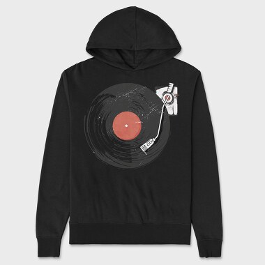 Vinyl Record, Unisex Men's Hoodie