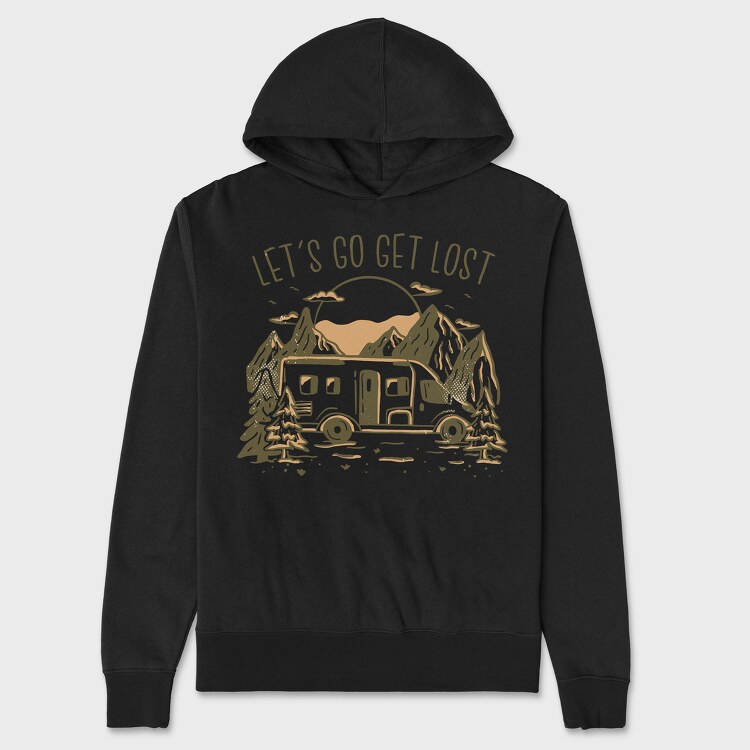 Lets Get Lost Van, Unisex Men's Hoodie
