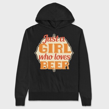 Just A Girl Who Loves Beer, Unisex Men's Hoodie