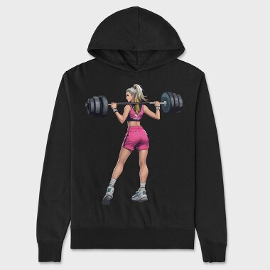 Girl Lifting Weights, Unisex Men's Hoodie