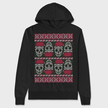 Skulls Ugly Sweater, Unisex Men's Hoodie