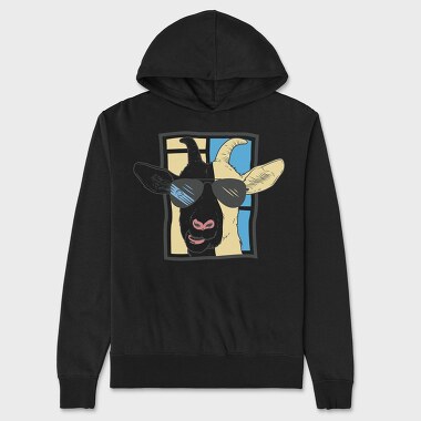 Goat With Sunglasses, Унисекс Мъжко Суичър