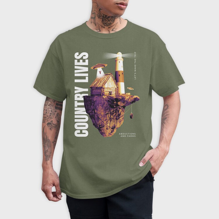 Lighthouse Kraken, Unisex Men's T-Shirt