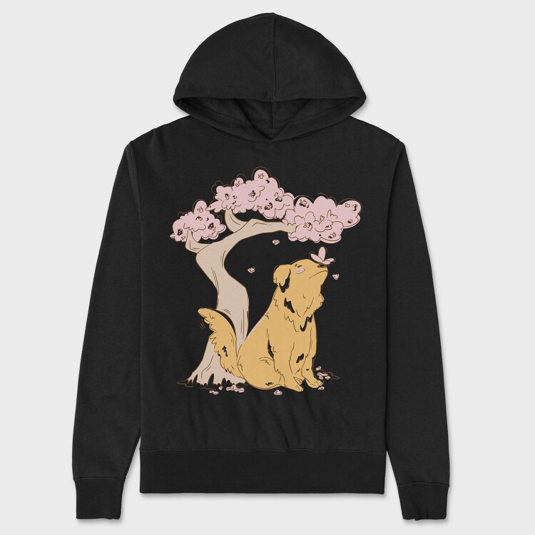 Golden With Butterfly, Unisex Men's Hoodie
