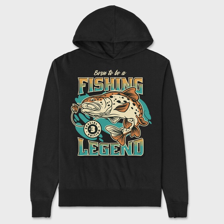 Born to Be a Fishing Legend, Унисекс Мъжко Суичър