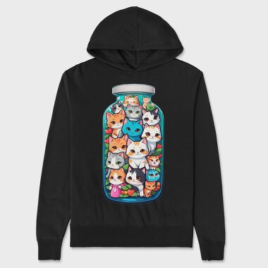 Bottle Cats, Unisex Men's Hoodie