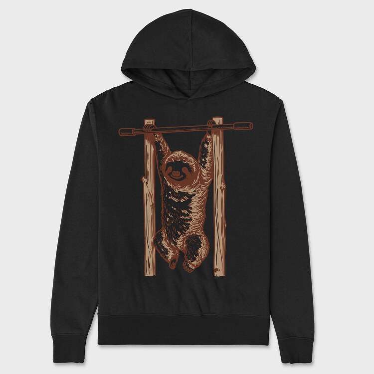 Sloth Workout, Unisex Men's Hoodie
