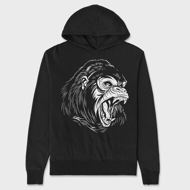 Gorilla Monochrome, Unisex Men's Hoodie