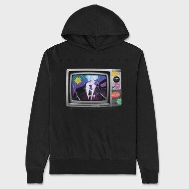 Unisex Men's Hoodie, Break Your Television