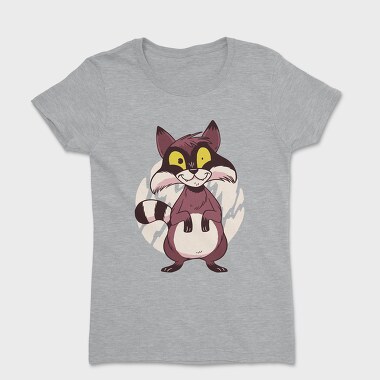 Women's T-Shirt, Racoon Cartoon