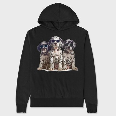 Dalmatas With Sunglasses, Unisex Men's Hoodie