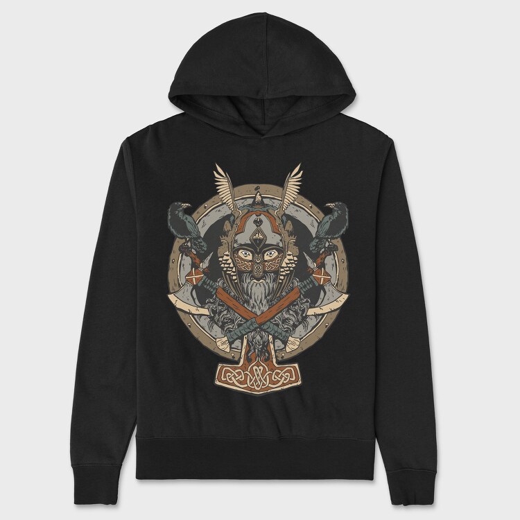 Winged Viking, Unisex Men's Hoodie