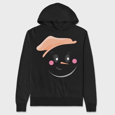 Snow Man Face 5, Unisex Men's Hoodie