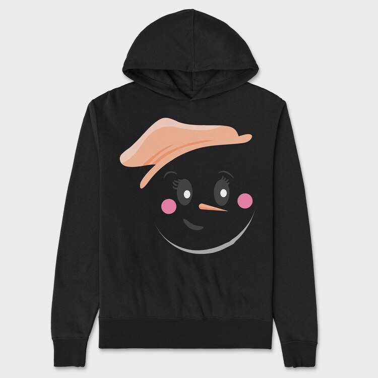 Snow Man Face 5, Unisex Men's Hoodie