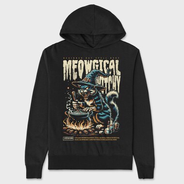 Witch Cat 2, Unisex Men's Hoodie