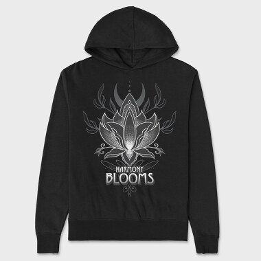 Lotus Flower Harmony Blooms, Unisex Men's Hoodie