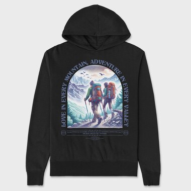 Love in Every Mountain, Unisex Men's Hoodie
