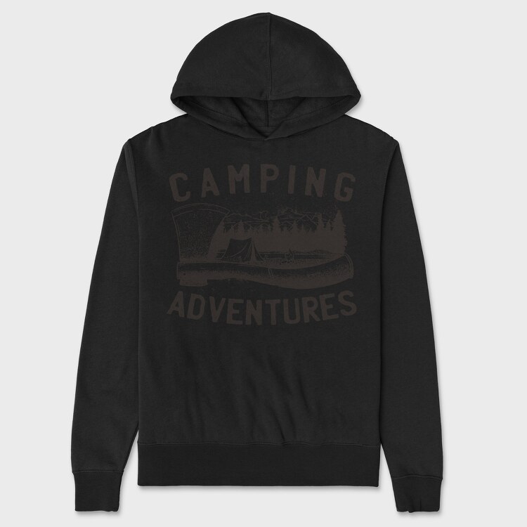 Camping Axe Adventure, Unisex Men's Hoodie