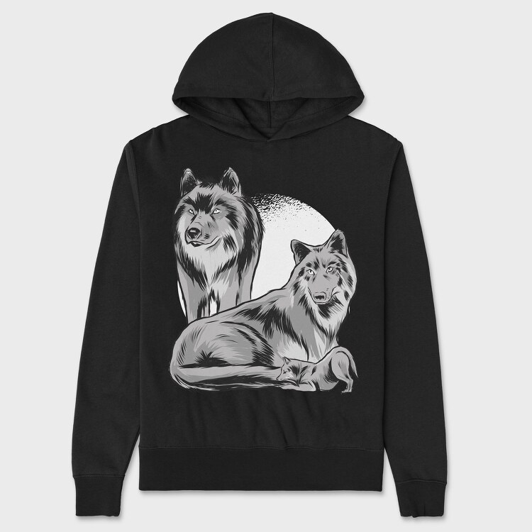 Wolf Family, Unisex Men's Hoodie
