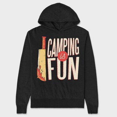 Camping Is Fun, Unisex Men's Hoodie